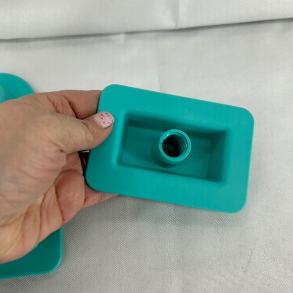 Pampered Chef Boat Press Set Aqua Blue Dough & Pastry Mold Kitchen Tool New - Picture 6 of 6